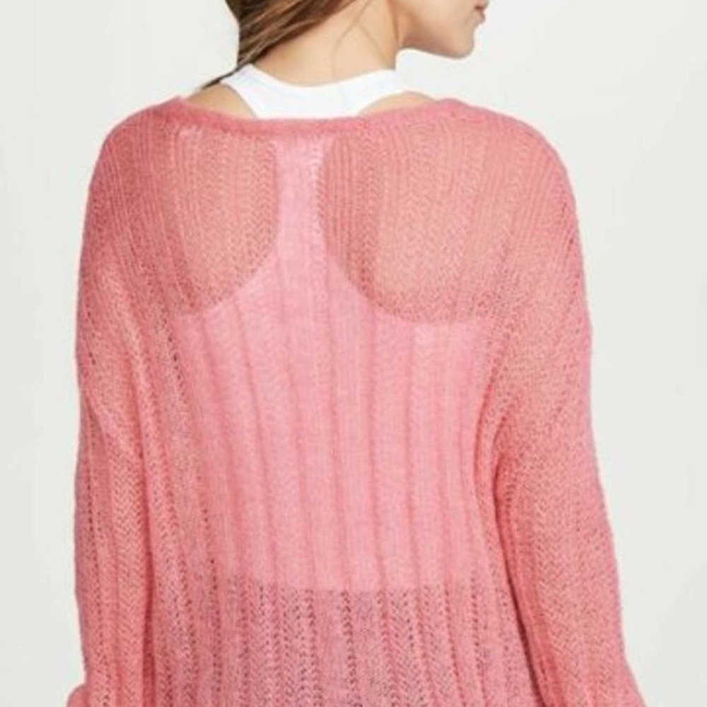 Free People Angel Soft Wool Blend Sweater Bubble Gum Pink Size XS NWOT - Picture 5 of 10